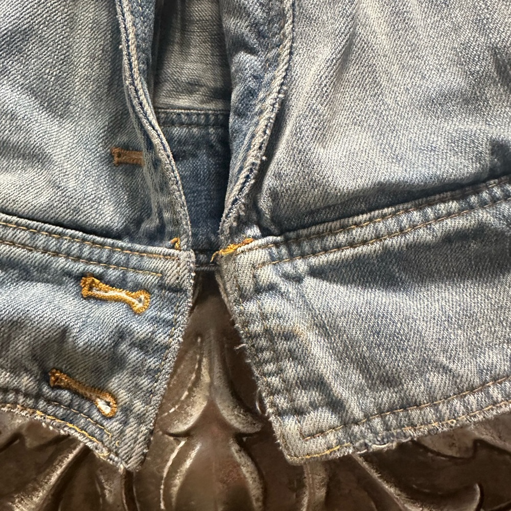 Denim Military Style Jacket - Picture 3 of 5